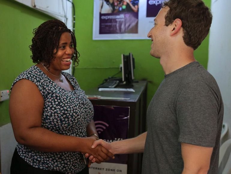 Mark Zuckerberg en Lagos, Nigeria.