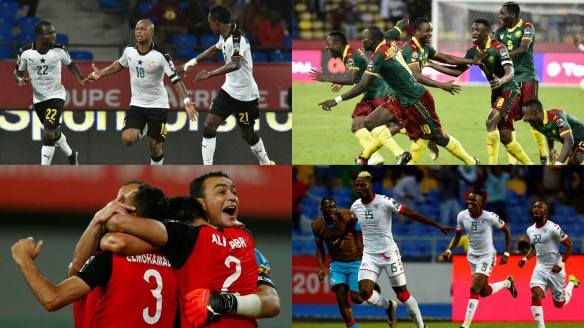 Las selecciones de Burkina Faso, Egipto, Ghana y Camerún buscan el título que les brinde pasajes a Rusia 2017.