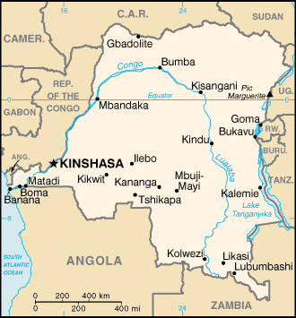 Mapa del Congo
