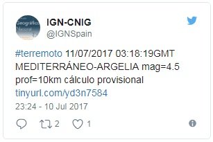Twitt 1 IGN CNIG