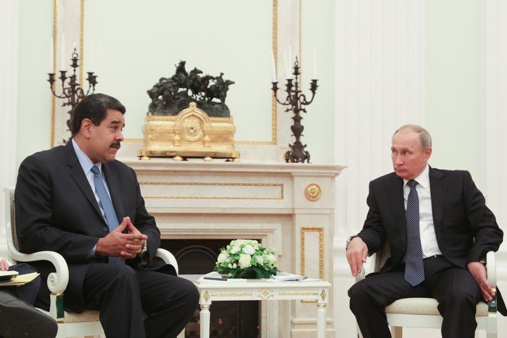 Los mandatarios Maduro - Putin