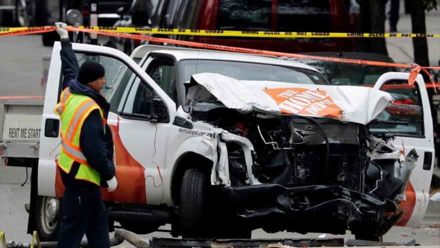 Escena del ataque en Nueva York 1 de noviembre de 2017