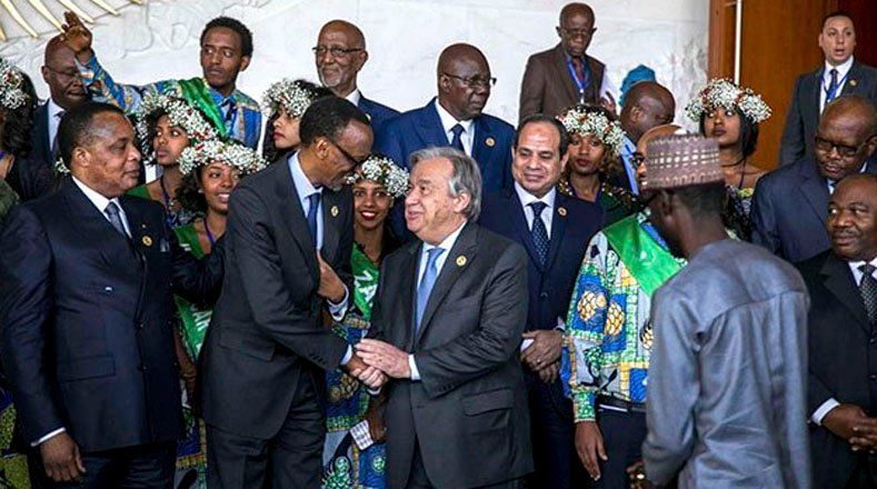 Antonio Guterres en la Cumbre de la Unión Africana realizada en Etiopía