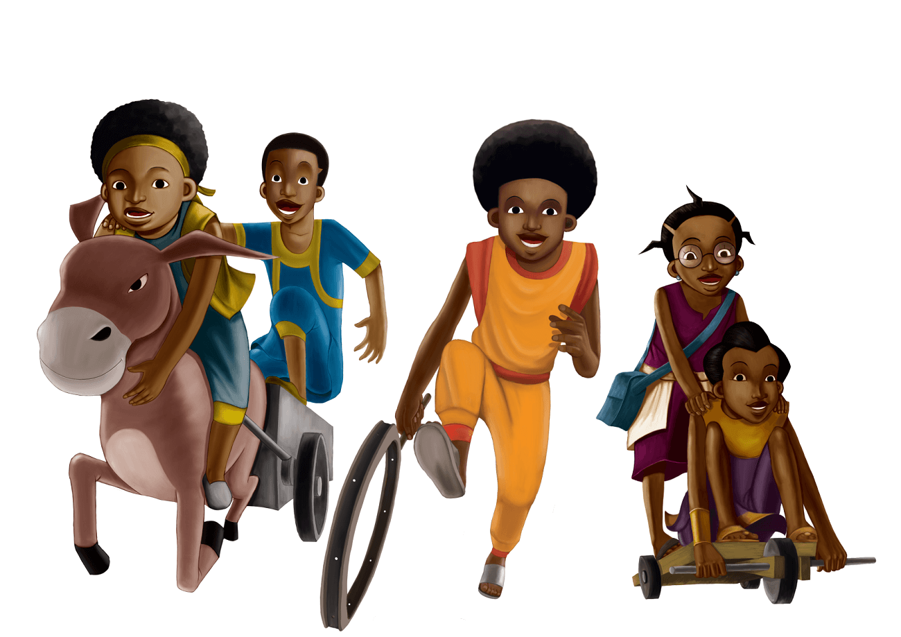 Personajes realizados por la Asociación de Cine Animado Burkinabe