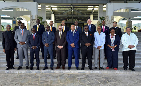 Jefes de la CARICOM en la 39ª Reunión Ordinaria Montego Bay Jamaica