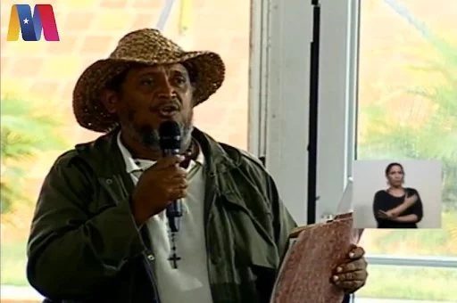 El campesino José Osorio en su derecho de palabra 