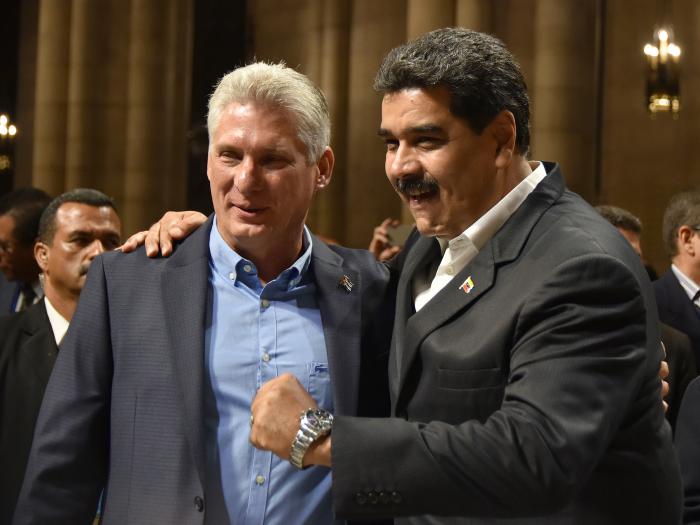 Miguel Díaz Canel Bermúdez y Nicolás Maduro