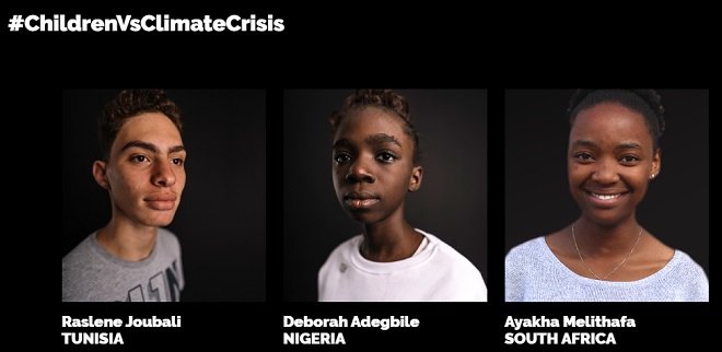 Tres jóvenes africanos se unen a Thunberg en la presentación legal de acciones climáticas