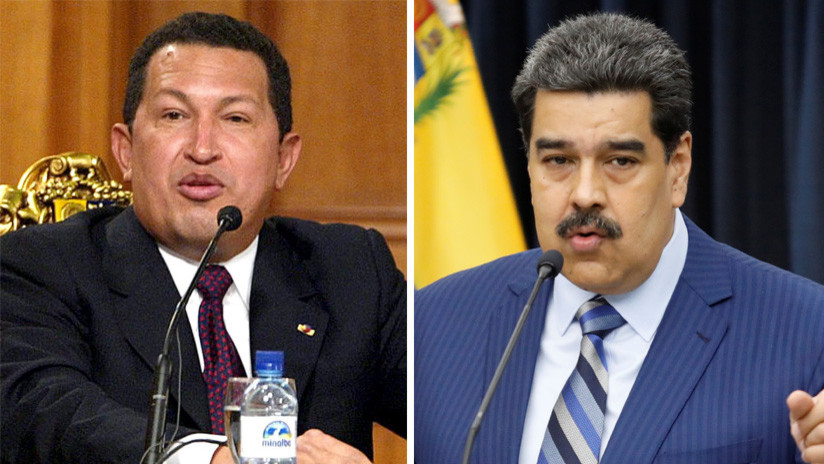 Hugo Chávez y Nicolas Maduro