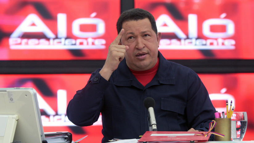 Hugo Chávez durante el programa Alo Presidente en el Palacio de Miraflores caracas 27 de marzo de 2011