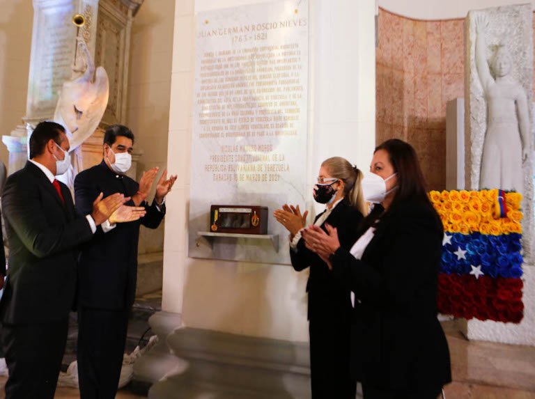 Juan Germán Roscio Nieves en el Panteón Nacional