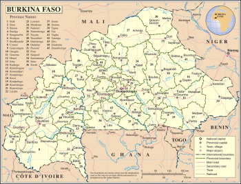 Burkina Faso mapa