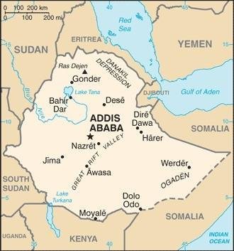 Mapa Etiopía