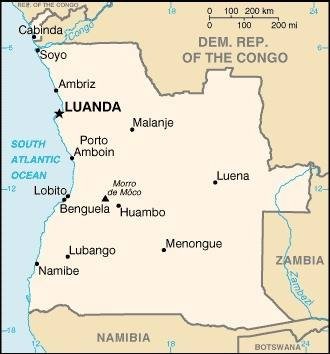 Angola mapa