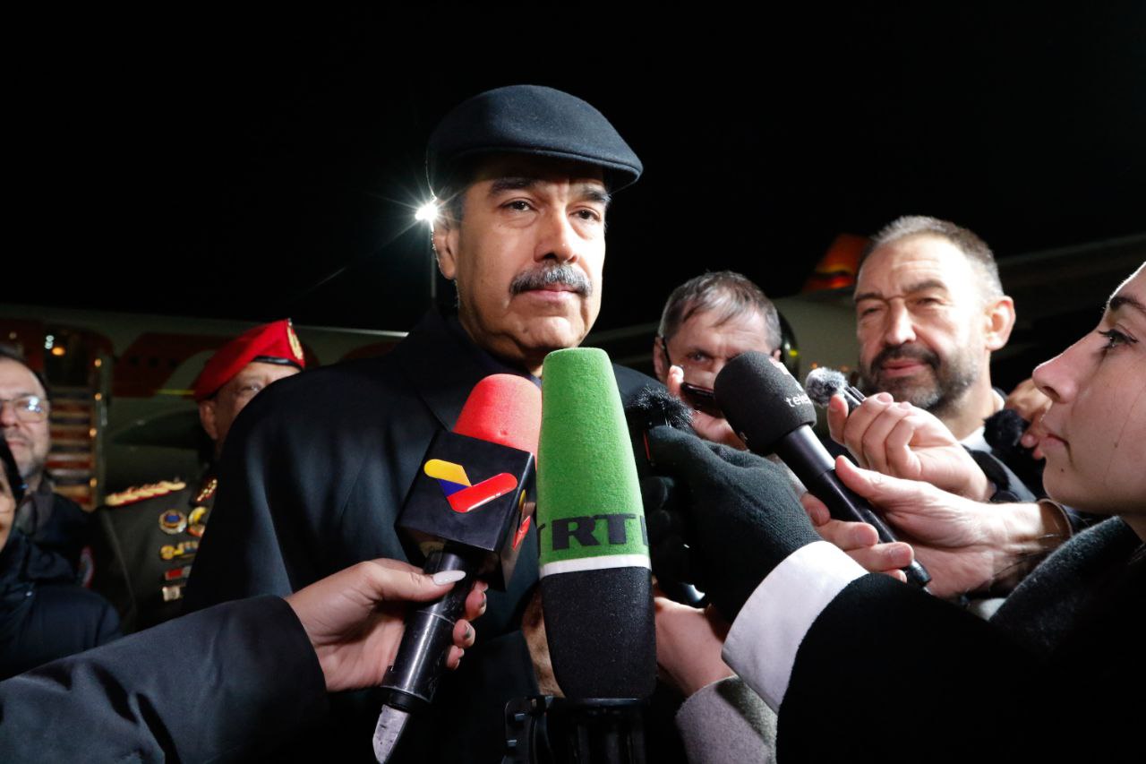 Presidente Maduro arribando a Rusia para asistir a la cumbre de los BRICS