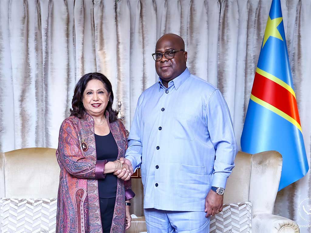 Pramila Patten y Félix Tshisekedi / Foto: Prensa Latina