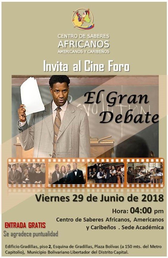 Flyer Película EL Gran Debate