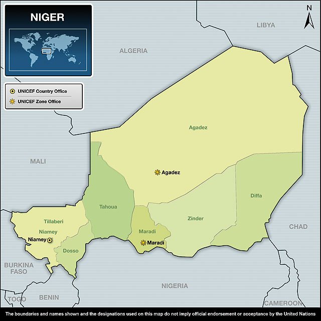 Ubicación geográfica de Niger