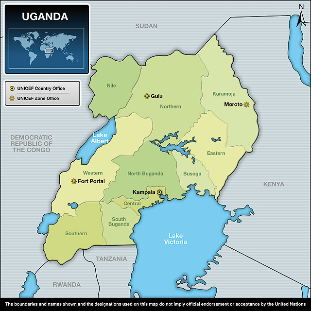 Ubicación geográfica de Uganda