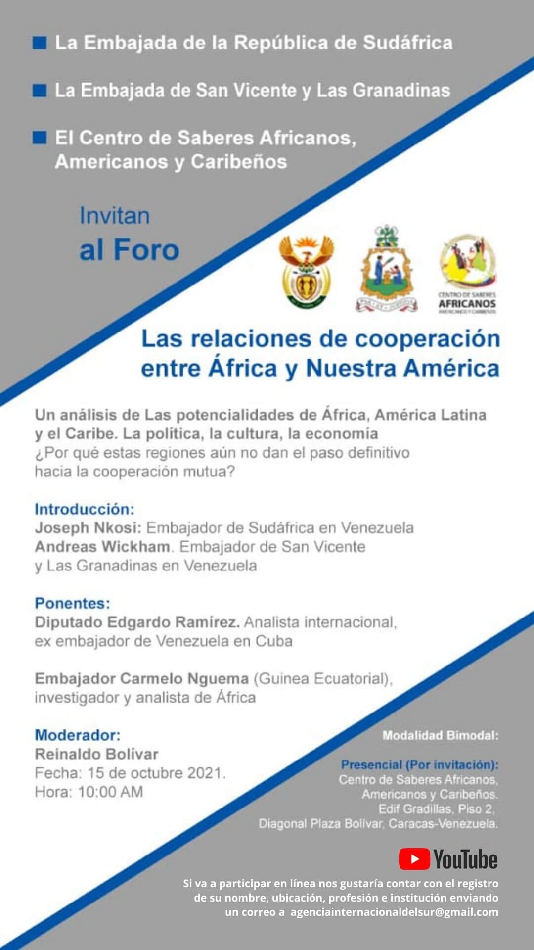  La actividad se desarrollará el próximo 15 de octubre a las 10 de la mañana de manera presencial y virtual