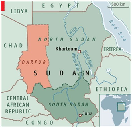mapa sudan