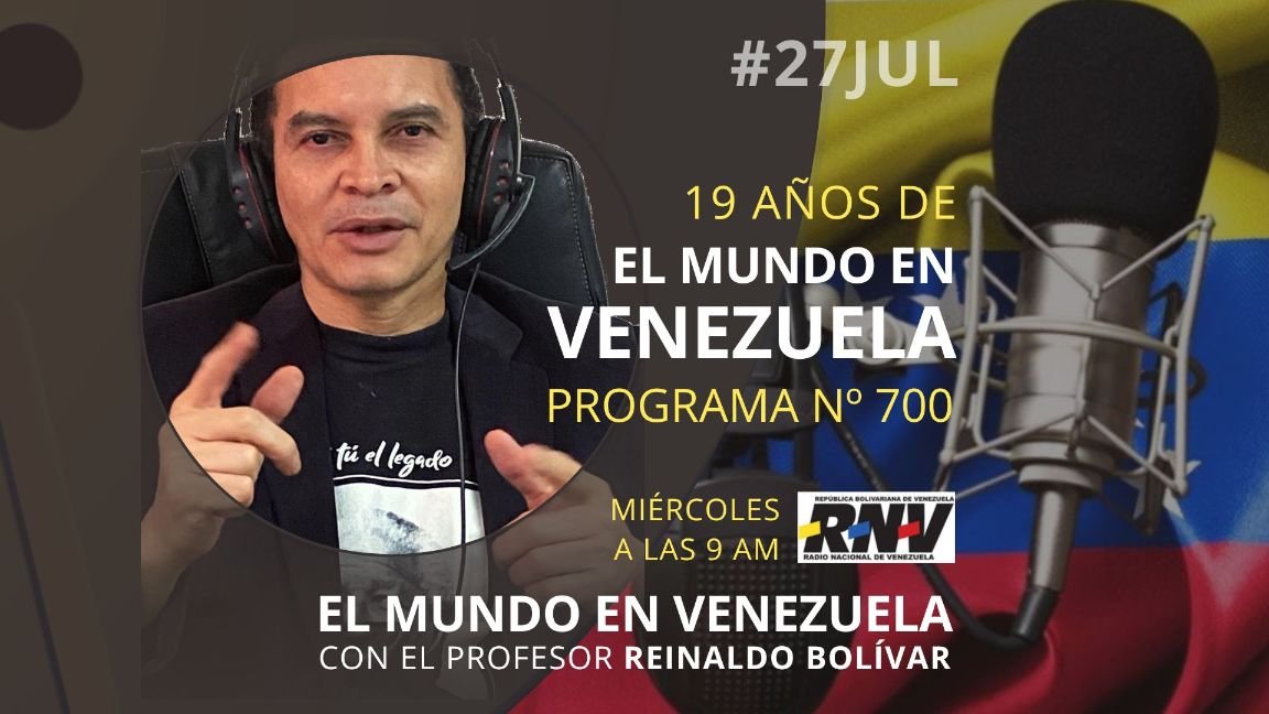 - Escucha el programa 700 de El Mundo en Venezuela - 19 años de sintonía junto a la RNV - 
